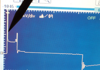 Diagnostic-Solutions-Ignition-Coil-Diag-3 Photo 3: When the coil driver interrupts the primary circuit, the coil’s magnetic field collapses, producing a high-voltage spark.
