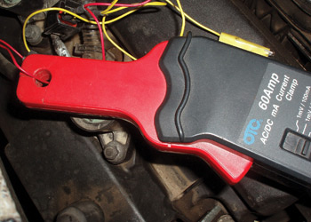 Diagnostic-Solutions-Ignition-Coil-Diag-6 Photo 6: Access for an inductive probe can be attained on some COP ignitions by installing jumper wires between the coil connector and coil.